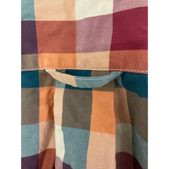 Men's Orvis Antique Oxford Long Sleeve Shirt Multicolor Colorblock Size Medium - Picture 5 of 7